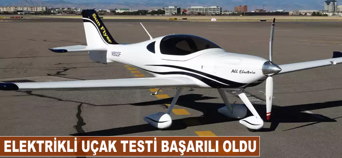 Elektrikli uçak testi başarılı oldu