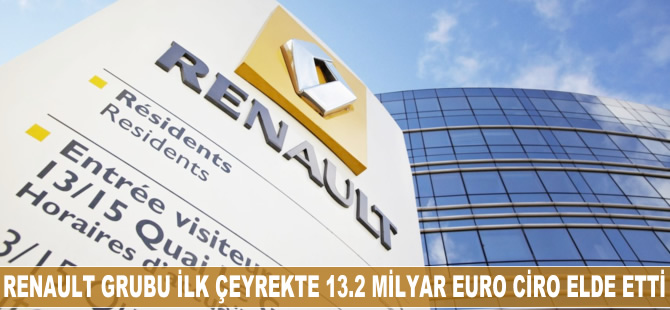 Renault Grubu ilk çeyrekte 13.2 milyar euro ciro gerçekleştirdi