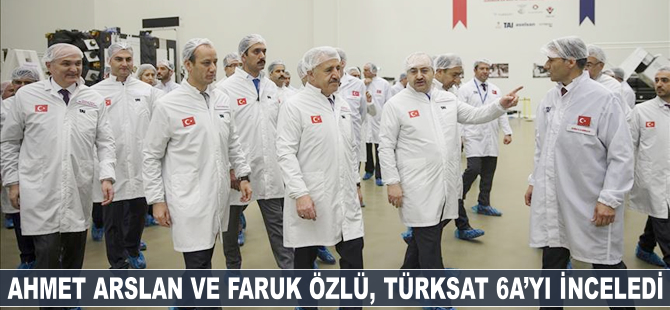 Ahmet Arslan ve Faruk Özlü TÜRKSAT 6A'yı inceledi
