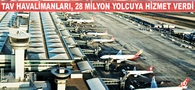 TAV Havalimanları, ilk çeyrekte 28 milyon yolcuya hizmet verdi