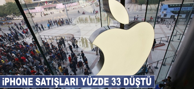 iPhone satışları yüzde 33 düştü