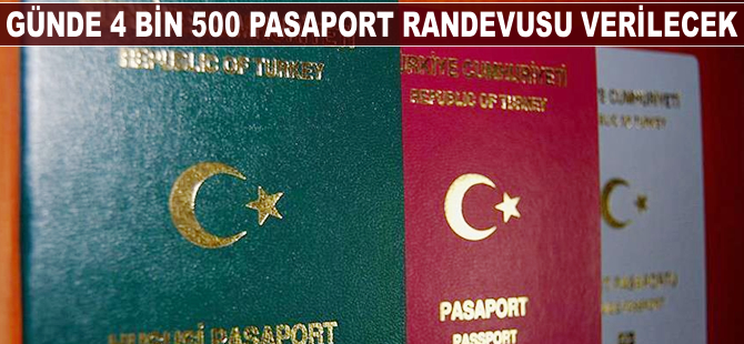 İstanbul'da günde 4 bin 500 pasaport randevusu verilecek