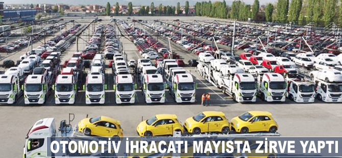 Otomotiv ihracatı mayısta zirve yaptı