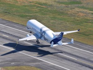Airbus'ın nakliye uçağı BelugaXL ilk uçuşunu gerçekleştirdi