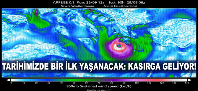 Tarihimizde bir ilk yaşanacak: Kasırga geliyor!