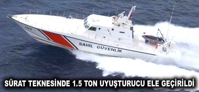 Sürat teknesinde 1.5 ton uyuşturucu ele geçirildi