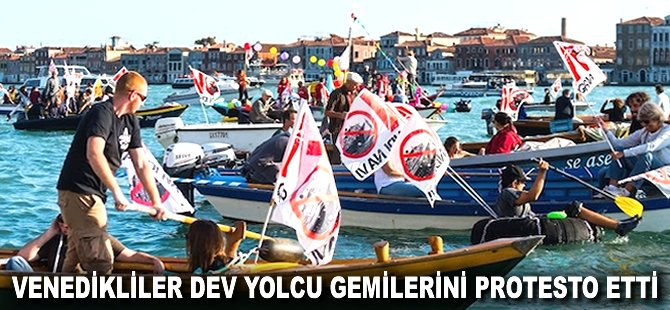 Venedikliler dev yolcu gemilerini protesto etti