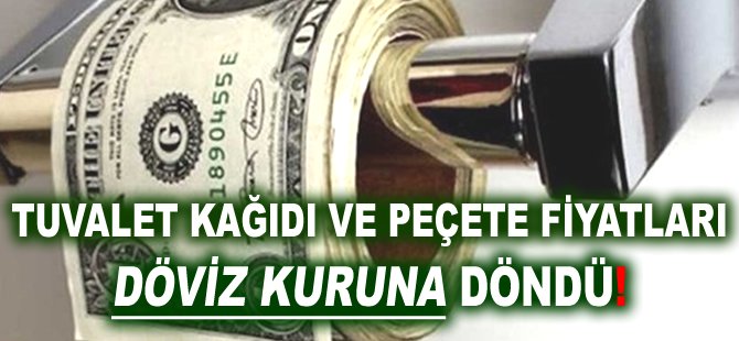 Tuvalet kağıdı ve peçete fiyatları döviz kuruna döndü