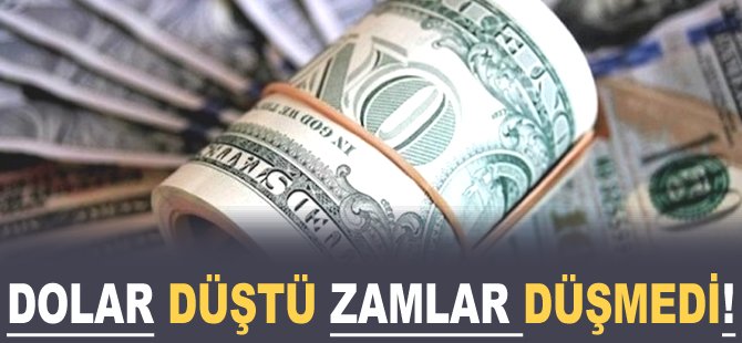 Dolar düştü zamlar düşmedi!