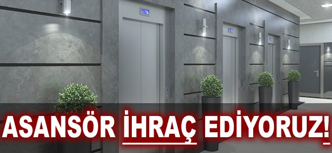 Asansör ihraç ediyoruz