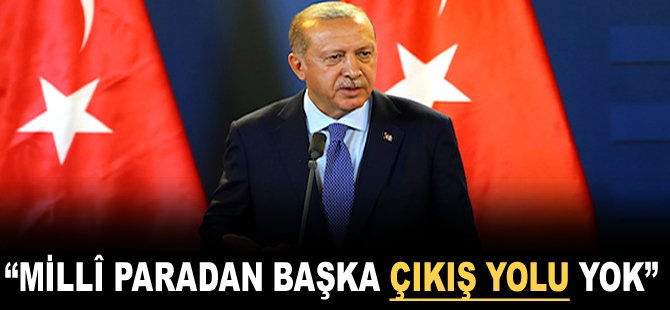 "Millî Paradan başka çıkış yolu yok"