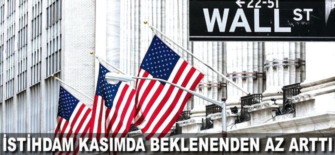 İstihdam Kasımda beklenenden az arttı