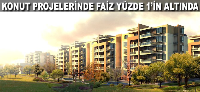 Konut projelerinde faiz yüzde 1'in altında