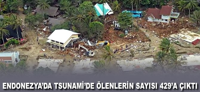 Endonezya'da Tsunami'de ölenlerin sayısı 429'a çıktı