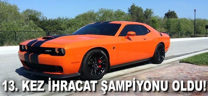 13. kez ihracat şampiyonu oldu!