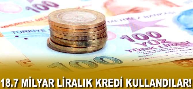 18.7 milyar liralık Kredi kullandılar!