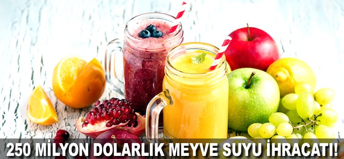250 milyon Dolarlık meyve suyu ihracatı!