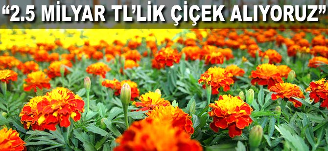 "2.5 milyar TL'lik çiçek alıyoruz"
