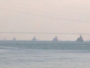 ‘Mavi Vatan Tatbikatı'ndan dönen gemiler İstanbul Boğazı’ndan geçti