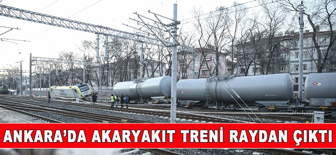Akara'da akaryakıt taşıyan tren raydan çıktı