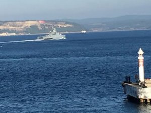 'Vasiliy Bikov' isimli Rus savaş gemisi, Çanakkale Boğazı'ndan geçti