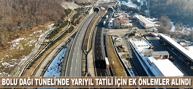 Bolu Dağı Tüneli'nde yarıyıl tatili için ek önlemler alındı