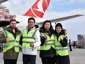 Turkish Cargo, Çin'e insani ve tıbbi yardım malzemesi taşıdı