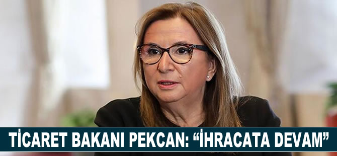 Ticaret Bakanı Pekcan: "İhracata Devam"