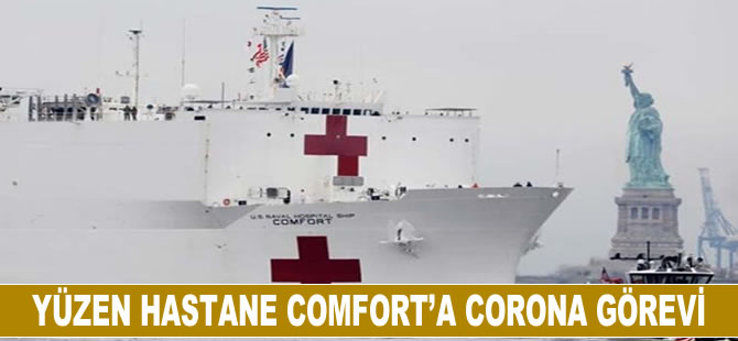 Yüzen hastane Comfort'a corona görevi