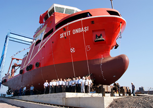 Seyit Onbaşı adlı gemi denize indirildi