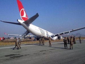 THY'nin A330'u Nepal'de pistten çıktı