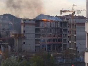 Yht Ankara Garı inşaatında yangın