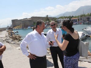 Girne Antik limandaki tarihi mendirek yıkılmak üzere