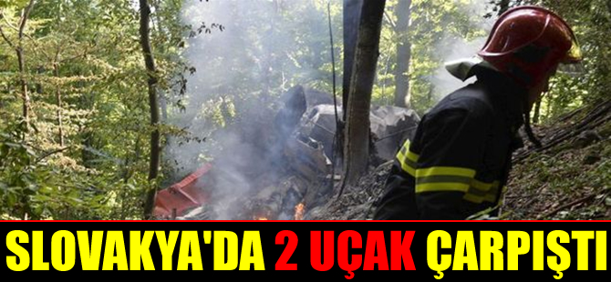 Slovakya'da iki uçak havada çarpıştı