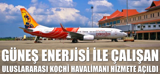Güneş enerjisi ile çalışan havalimanı hizmete açıldı