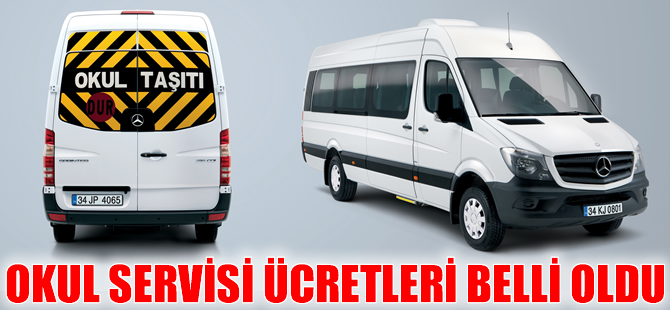 Okul servisi ücretleri belli oldu