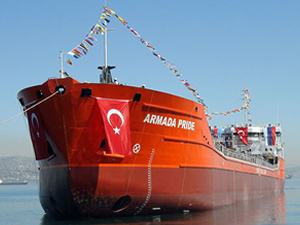 Palmali Denizcilik'e inşa edilen M/V ARMADA PRIDE isimli kimyasal tanker, denizle buluştu