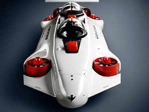 Formula1 aracı görümündeki, 1,5 milyon dolarlık denizaltı