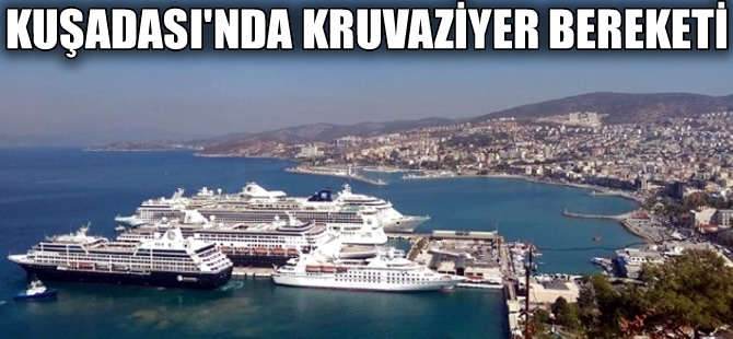 Kuşadası'nda bayram öncesi kruvaziyer bereketi yaşanıyor