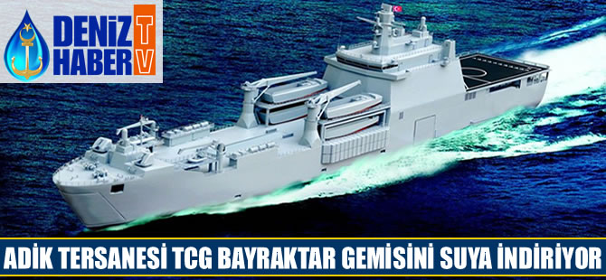 Türk yapımı savaş gemisi suya indiriliyor