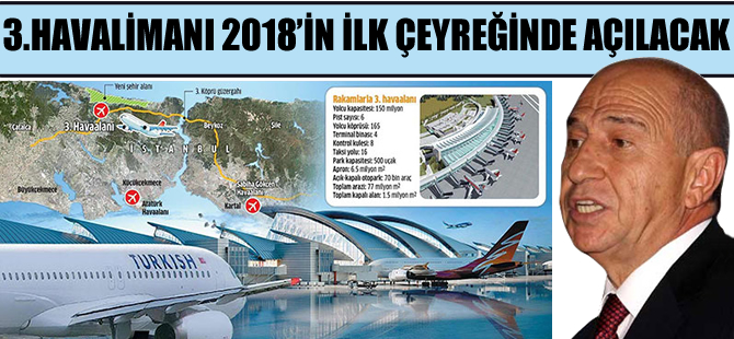 Nihat Özdemir: 3. Havalimanı 2018'in ilk çeyreğinde açılacak