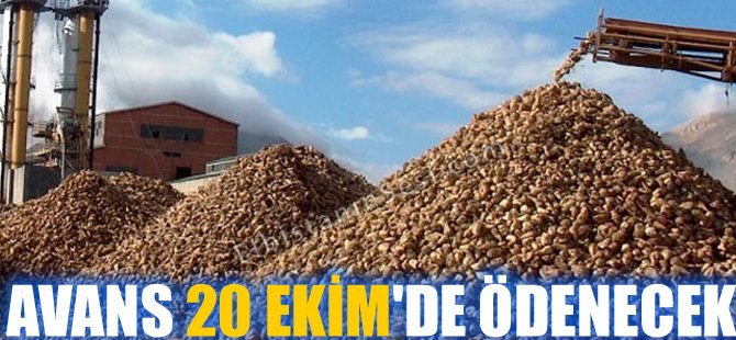 Avans 20 Ekim'de ödenecek