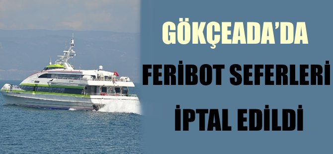Gökçeada'da feribot seferleri iptal edildi