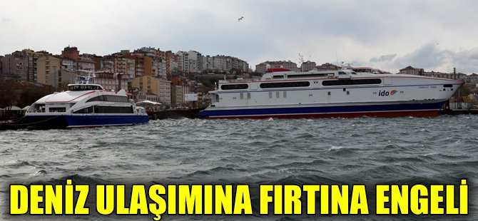 Marmara Denizi'nde deniz ulaşımına hava engeli