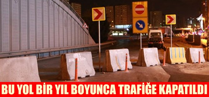D-100 Şirinevler yan yol girişi trafiğe kapatıldı