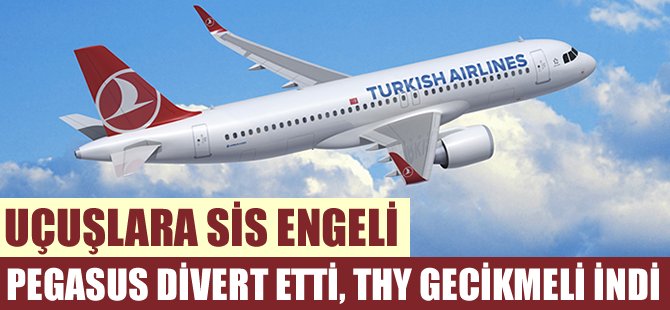 Ercan Havalimanı'nda uçuşlara sis engeli