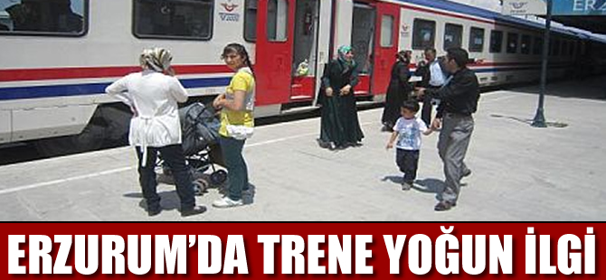 Erzurum'da tren yolculuğu ilgi odağı