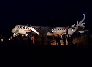 Kalstar Aviation'a ait yolcu uçağı pistten çıktı