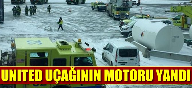 United uçağında panik: Uçağın motoru yandı!