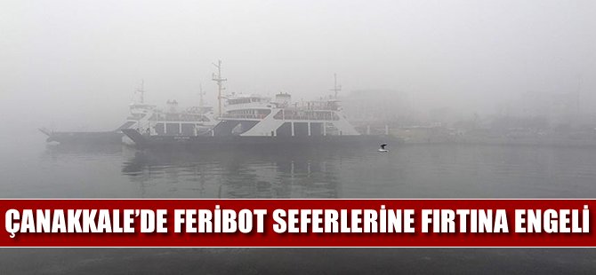 Çanakkale'de feribot seferlerine fırtına engeli